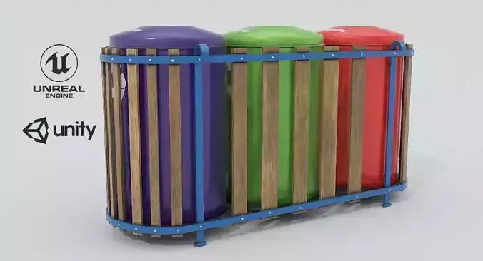 Recycle Bins PBR model2