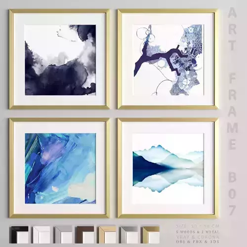 Art Frame B07 Low-poly 3D model