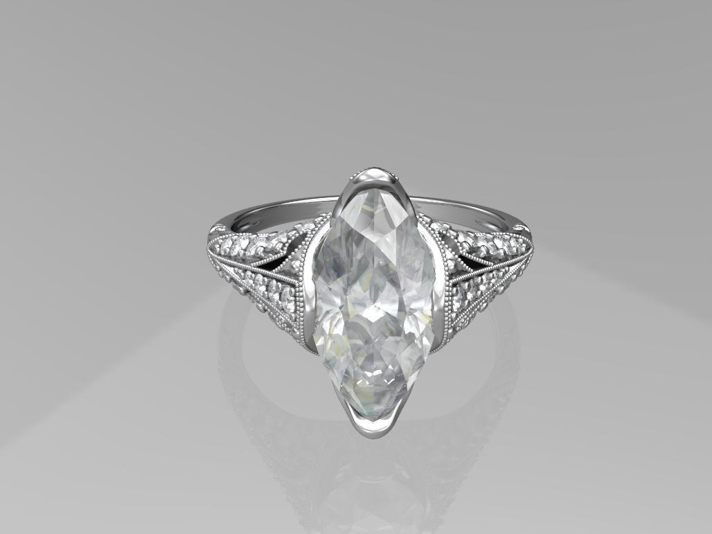 Art deco ring 3D print model_1