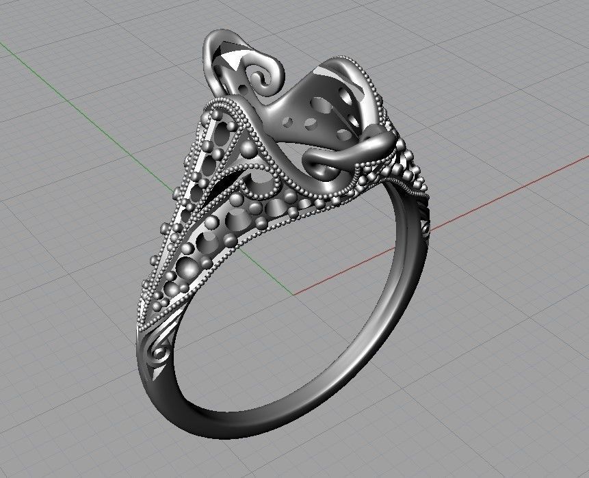 Art deco ring 3D print model_8