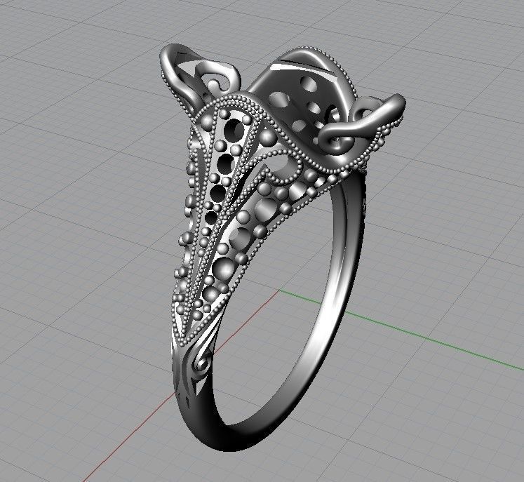 Art deco ring 3D print model_9
