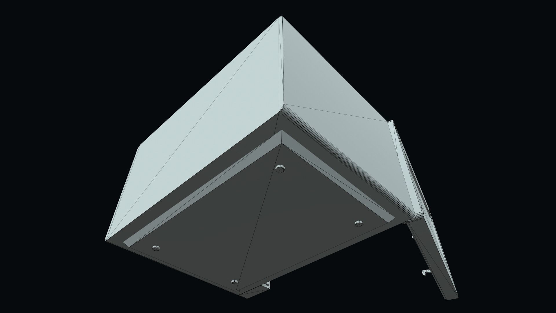 Microwave Low-poly 3D model_12