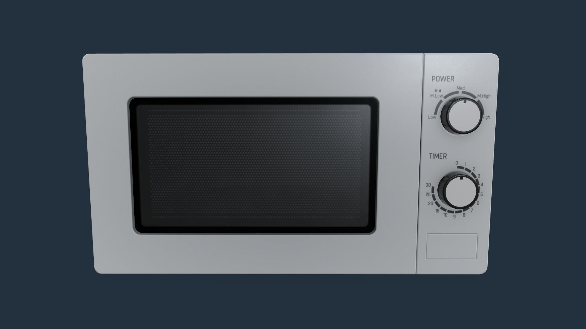 Microwave Low-poly 3D model_6