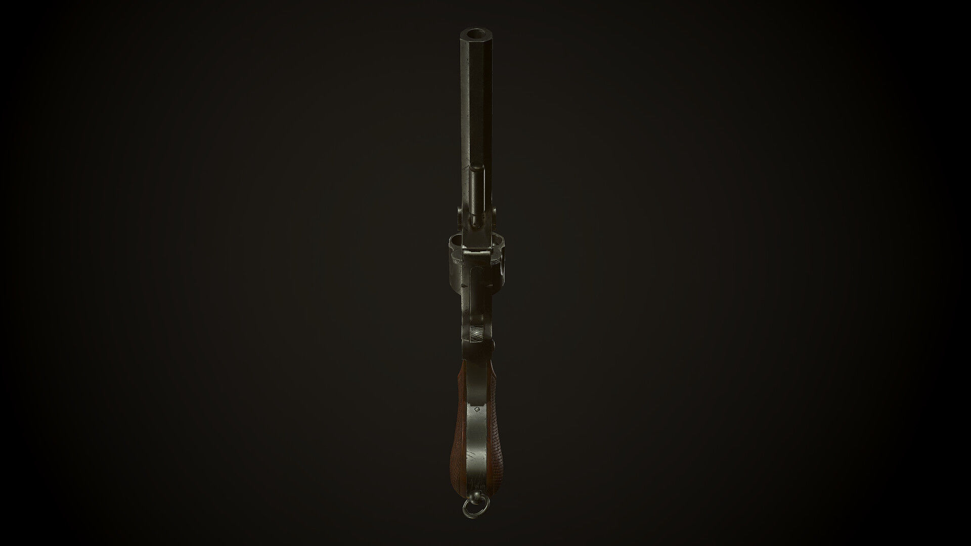 Revolver Saxon Reichsrevolver M1873 Low-poly 3D model_4