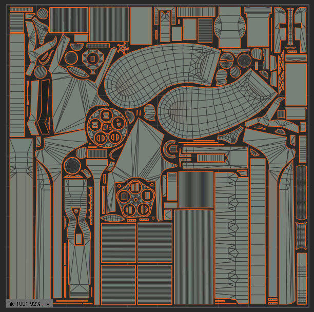 Revolver Saxon Reichsrevolver M1873 Low-poly 3D model_5