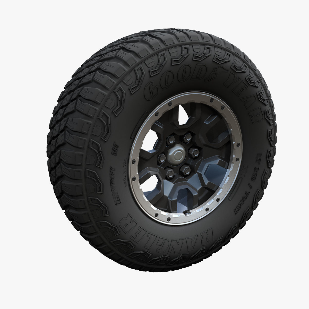 Offroad custom 4x4  wheel 3D model_1