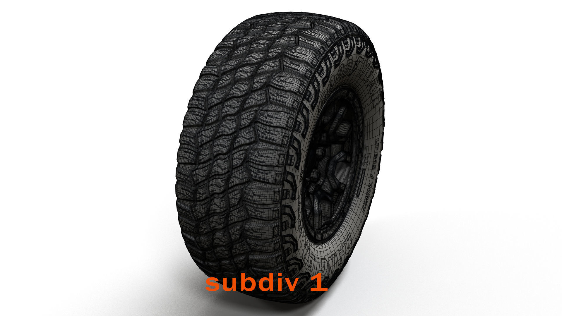 Offroad custom 4x4  wheel 3D model_7