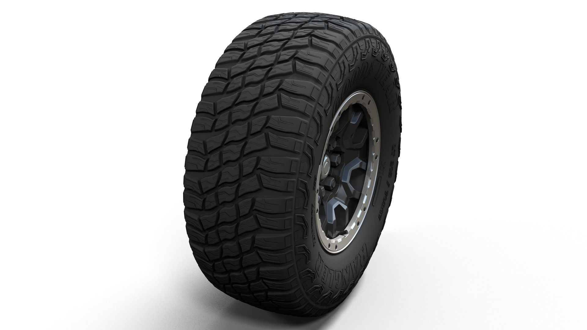 Offroad custom 4x4  wheel 3D model_4