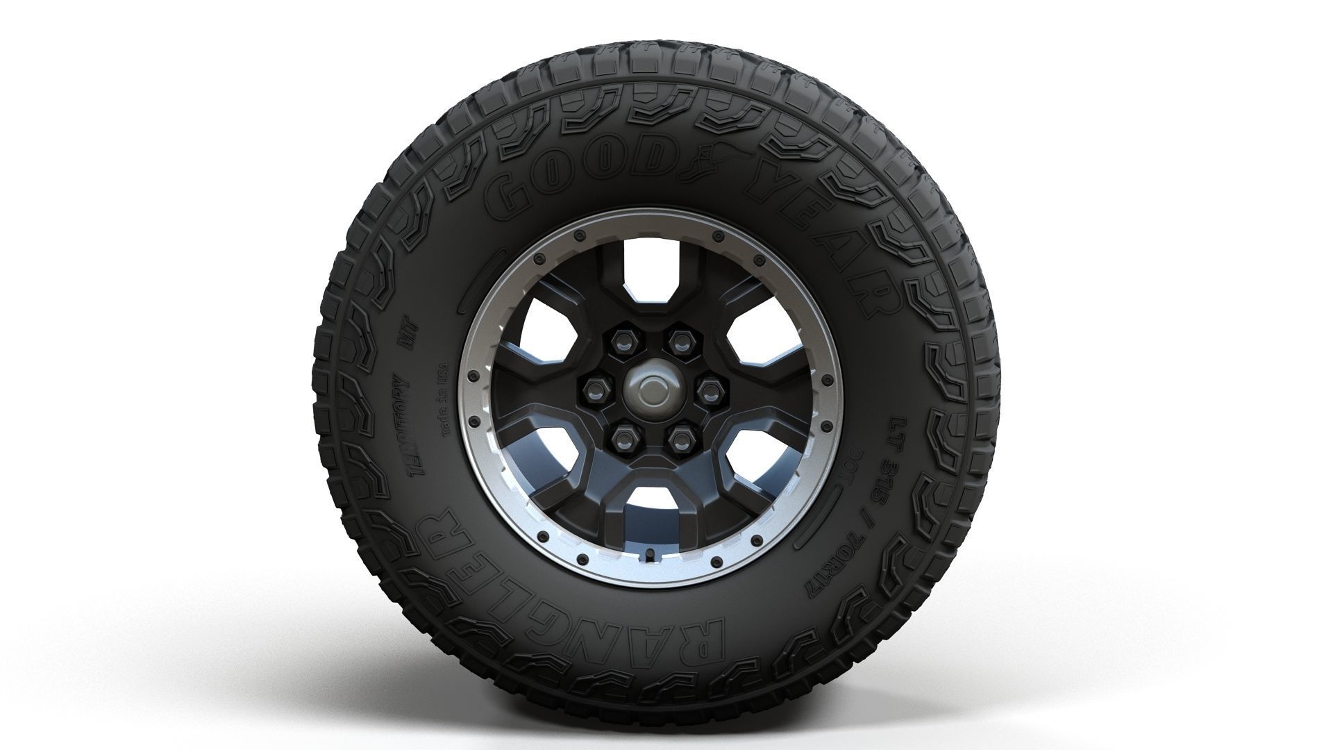 Offroad custom 4x4  wheel 3D model_3