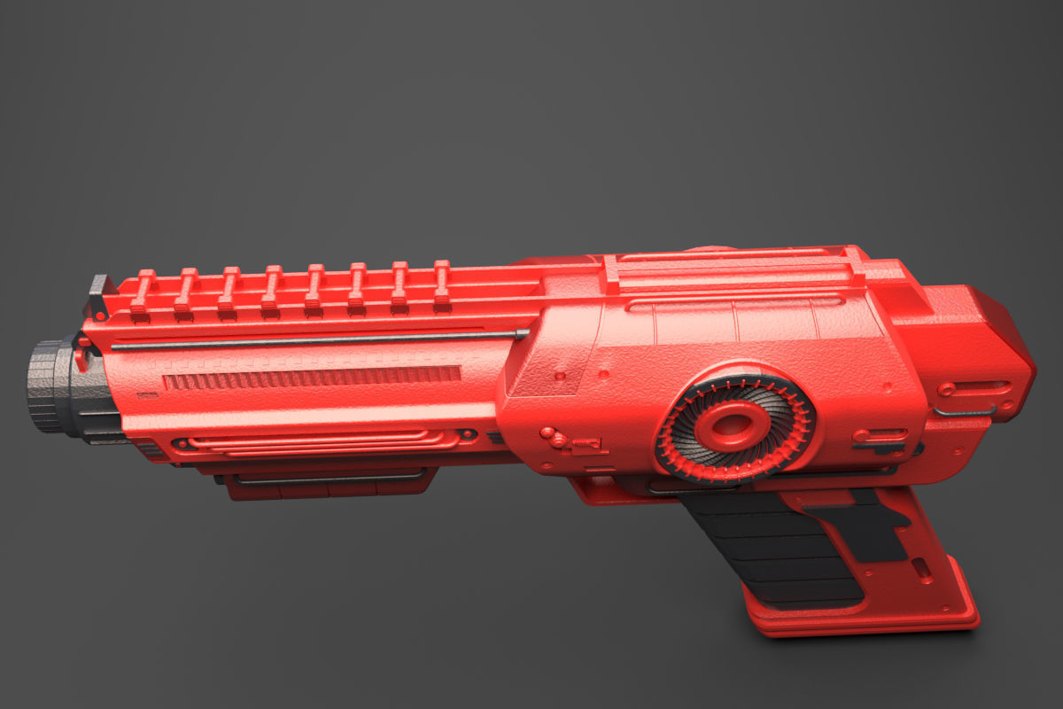3D Blaster gun 3D print model_4