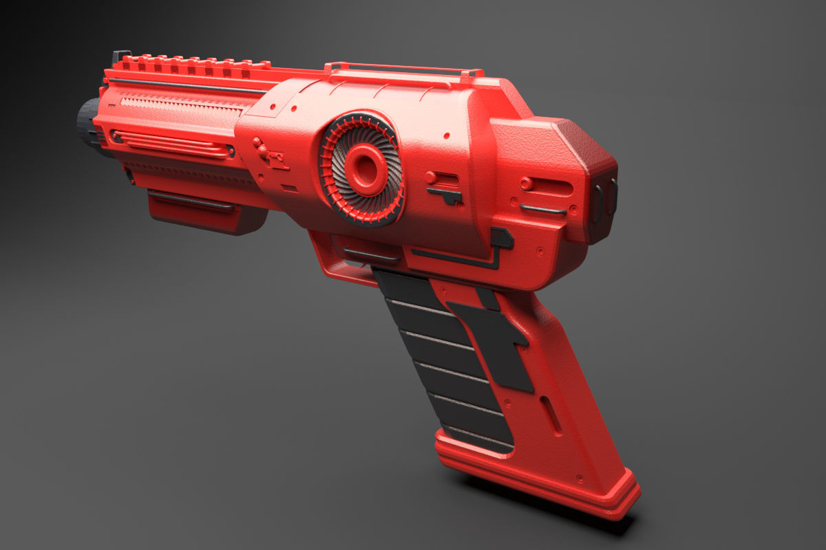3D Blaster gun 3D print model_2