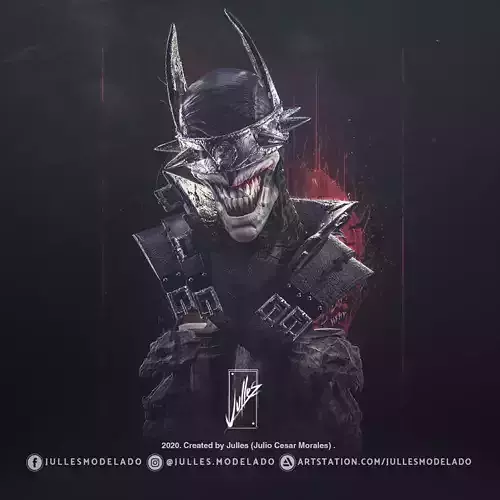 Batman Who Laughs Bust01 3D print model