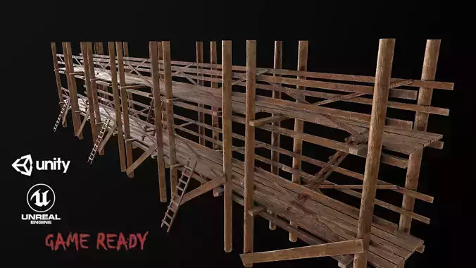 Wooden Scaffolding PBR