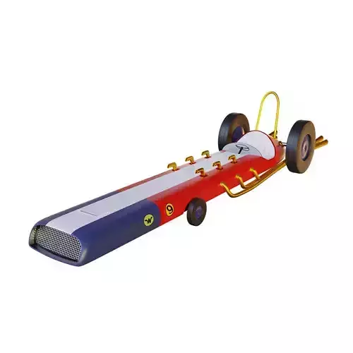 Race Car 09 Turbo Terrific Low-poly 3D model