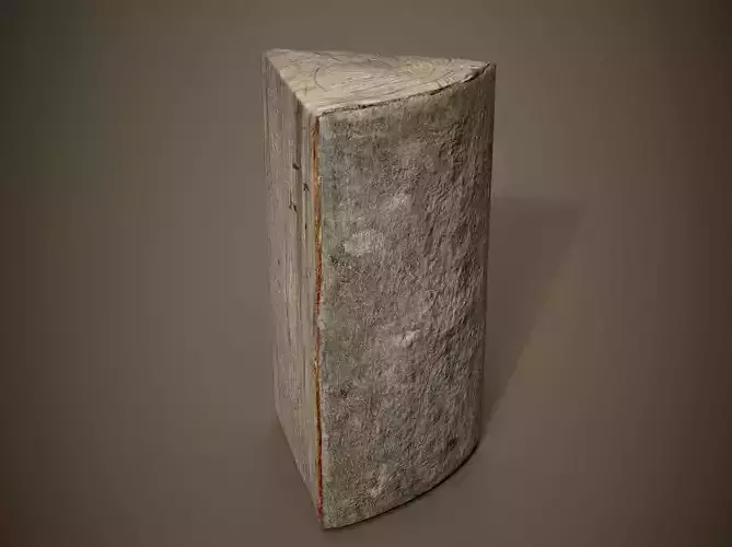 Realistic Wood Log Low-poly 3D model