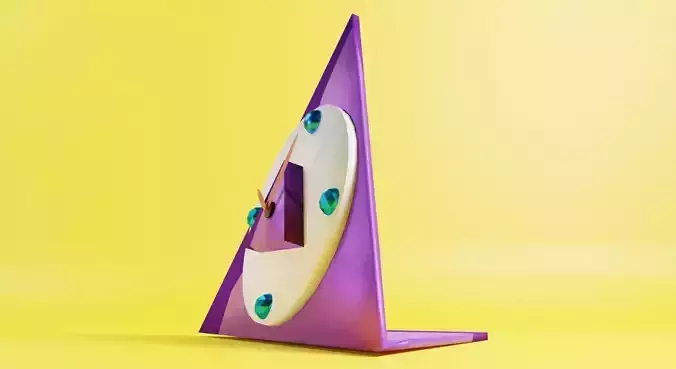 TRIANGLE DIAMOND CLOCK 