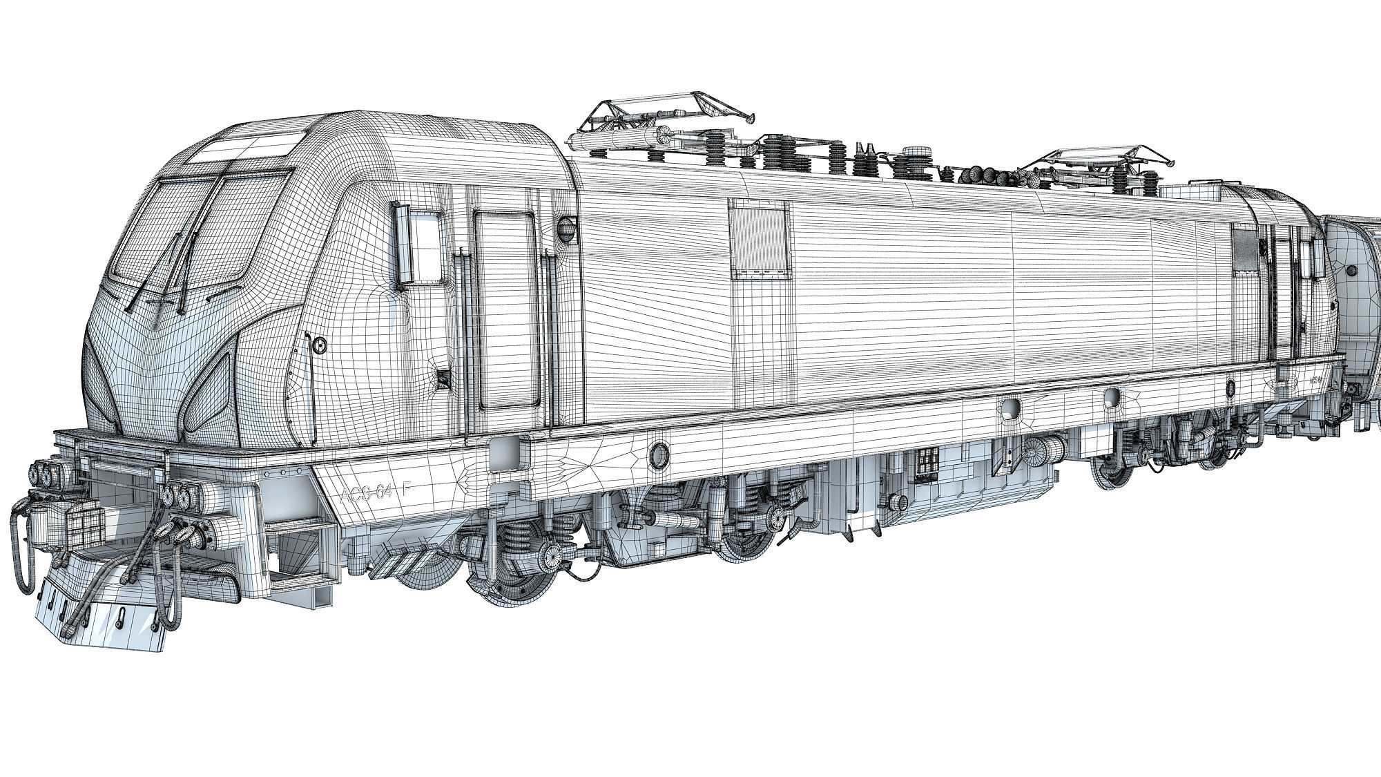 Amtrak Train 3D 3D model_20