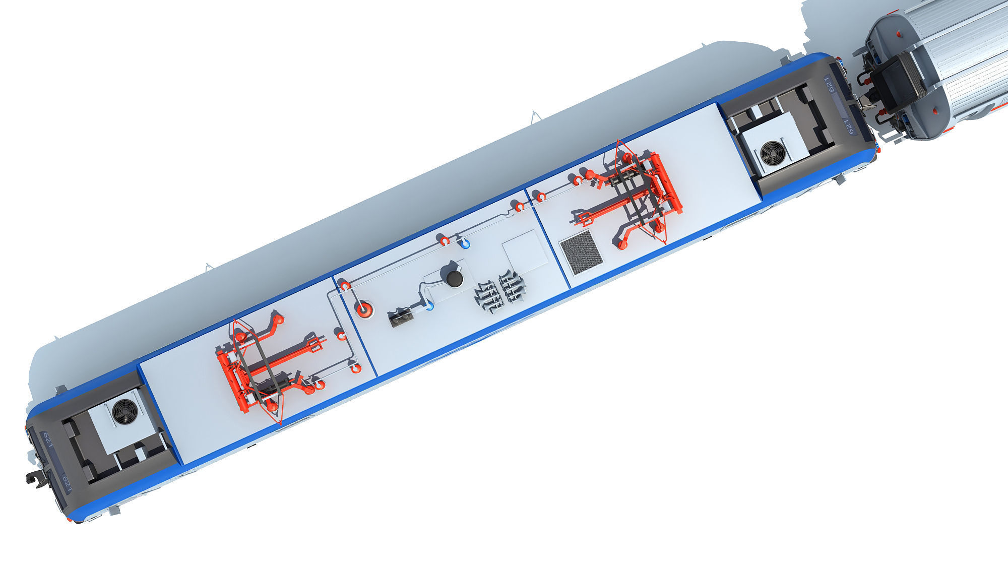 Amtrak Train 3D 3D model_17
