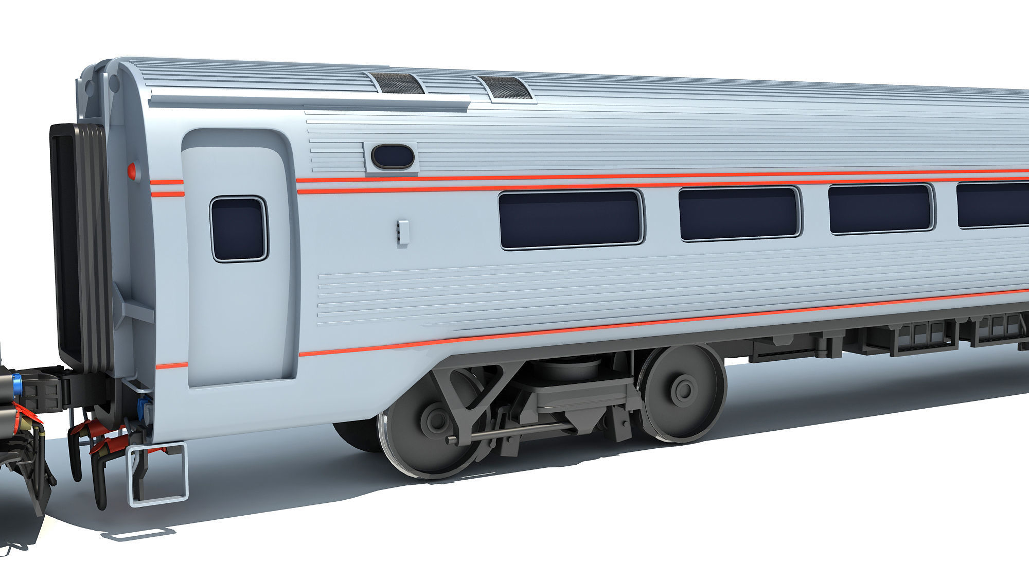 Amtrak Train 3D 3D model_15