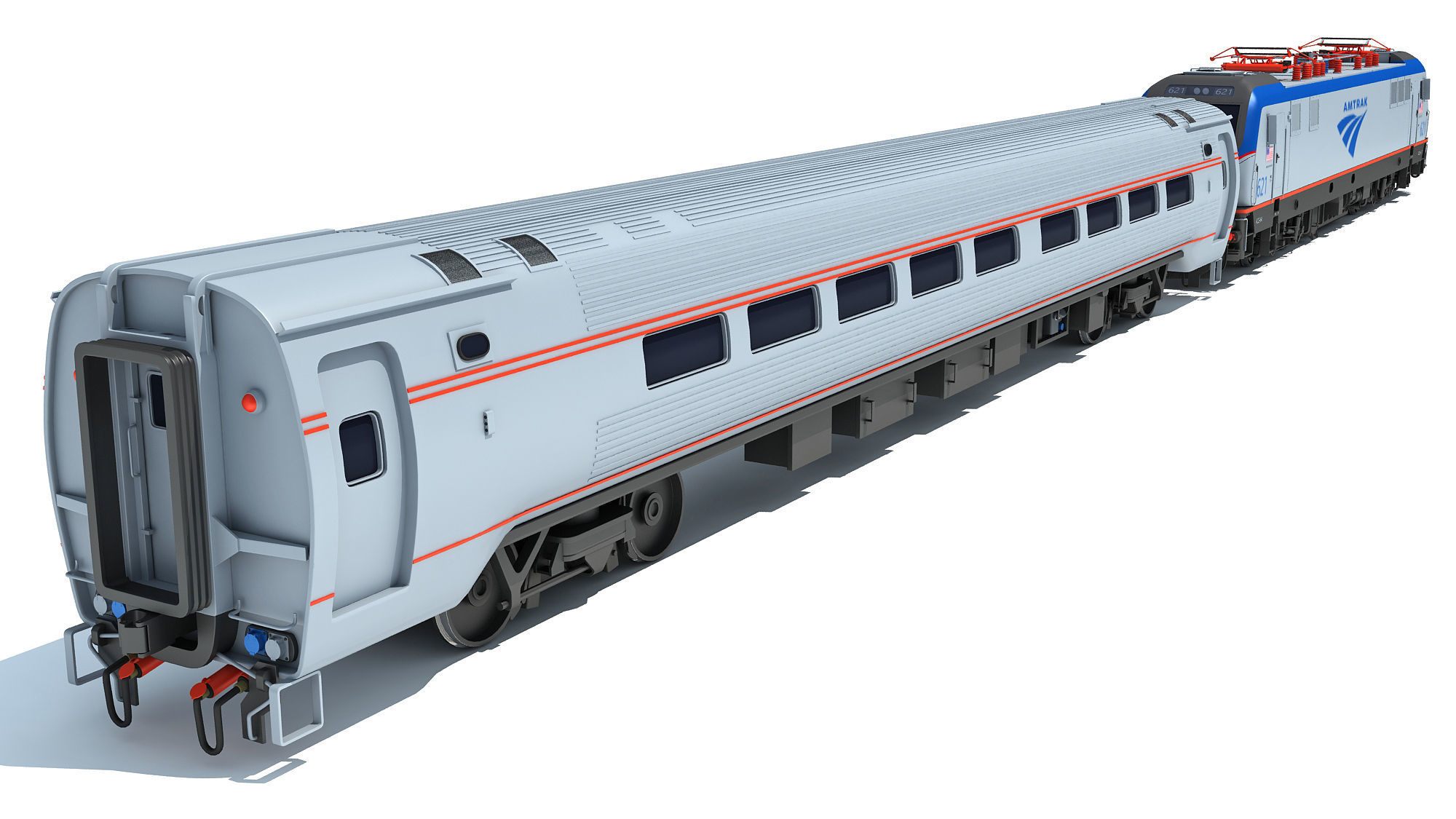 Amtrak Train 3D 3D model_6