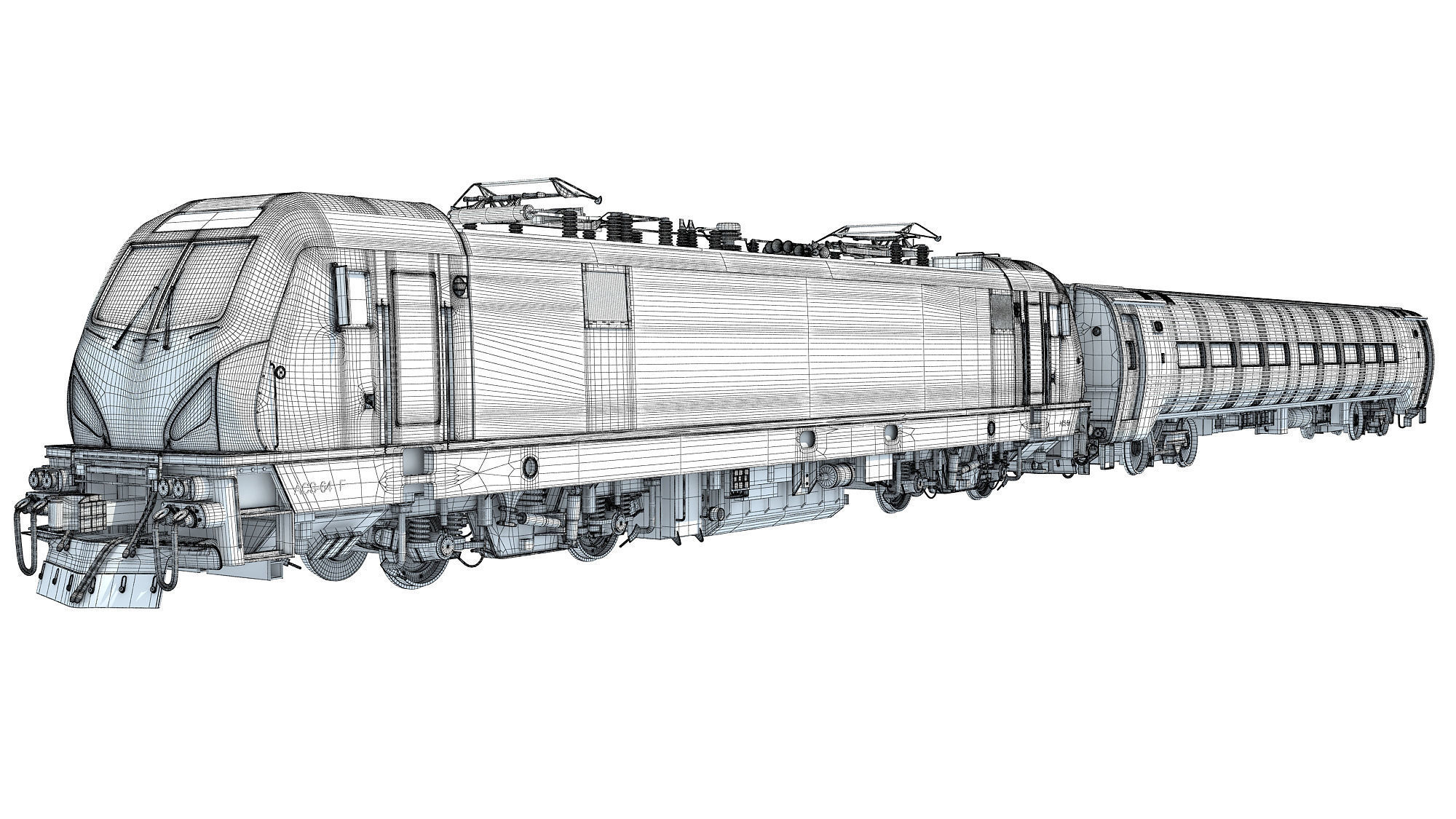 Amtrak Train 3D 3D model_18