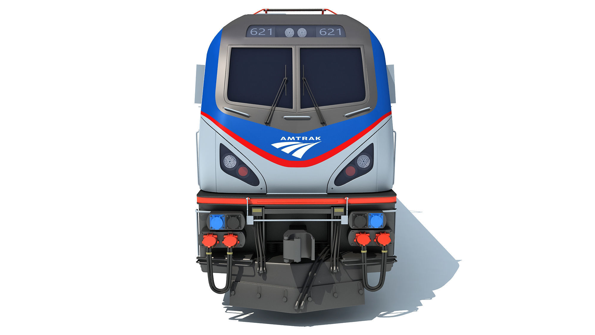 Amtrak Train 3D 3D model_10