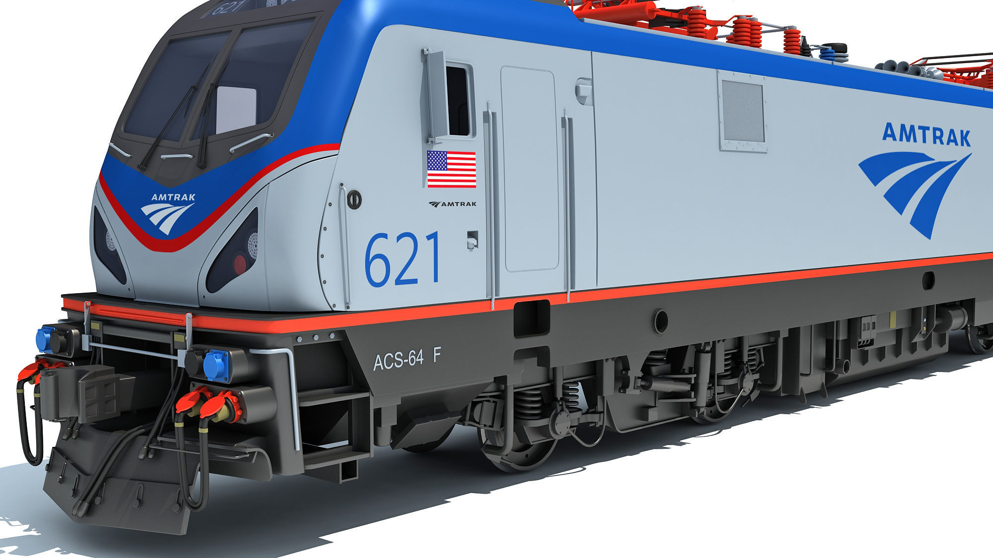 3D Amtrak Electric Locomotive 3D model_13