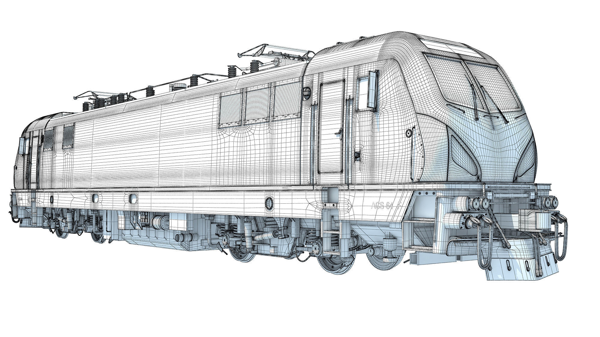 3D Amtrak Electric Locomotive 3D model_19