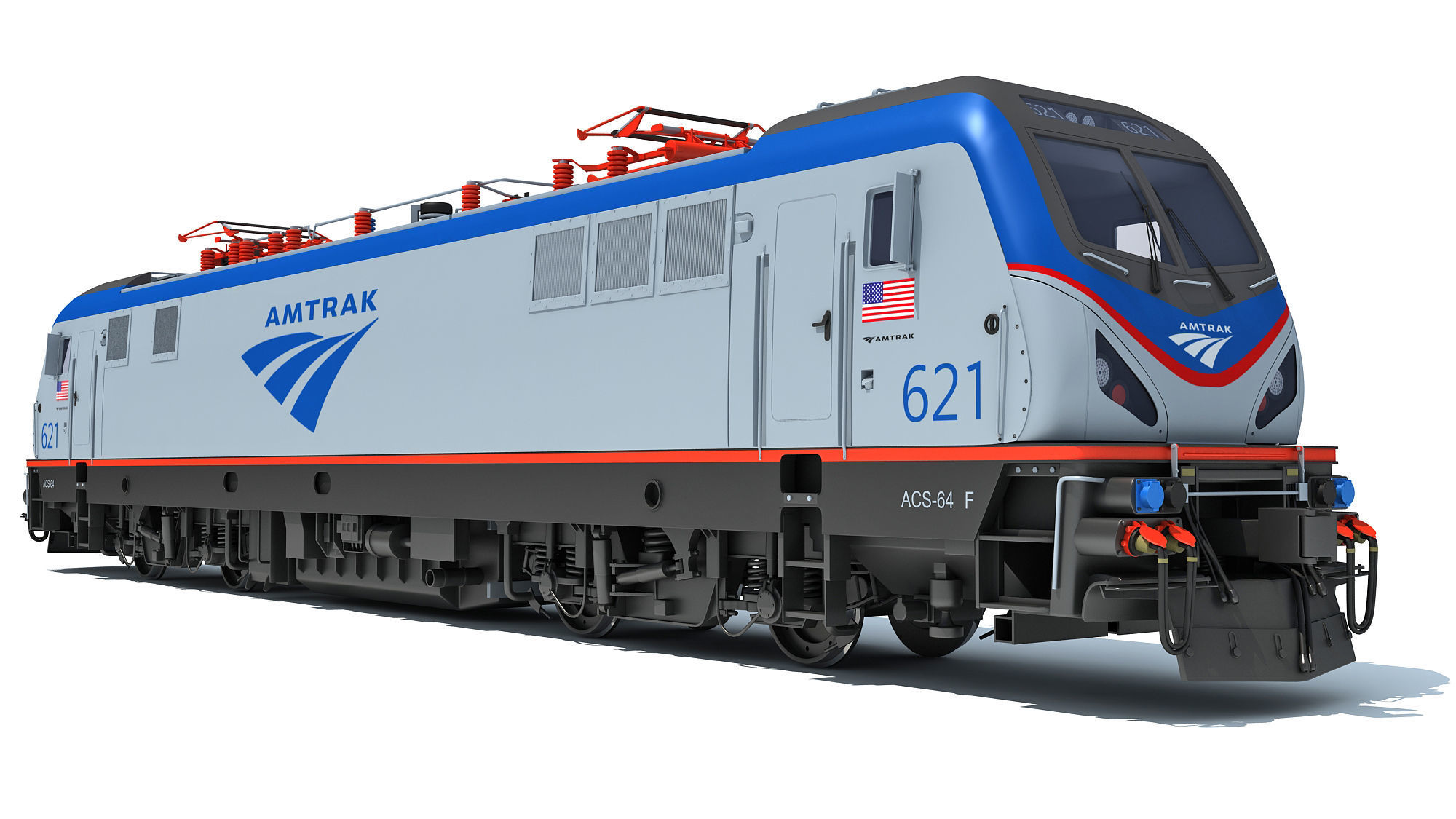 3D Amtrak Electric Locomotive 3D model_10