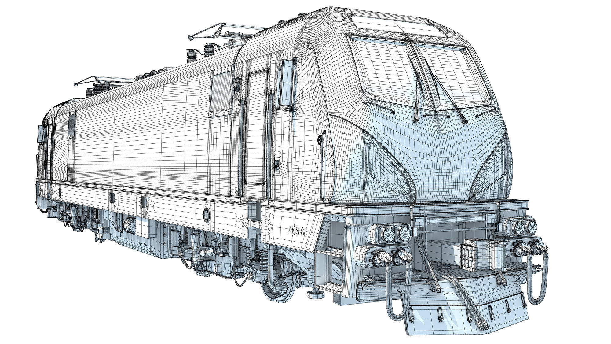 3D Amtrak Electric Locomotive 3D model_18