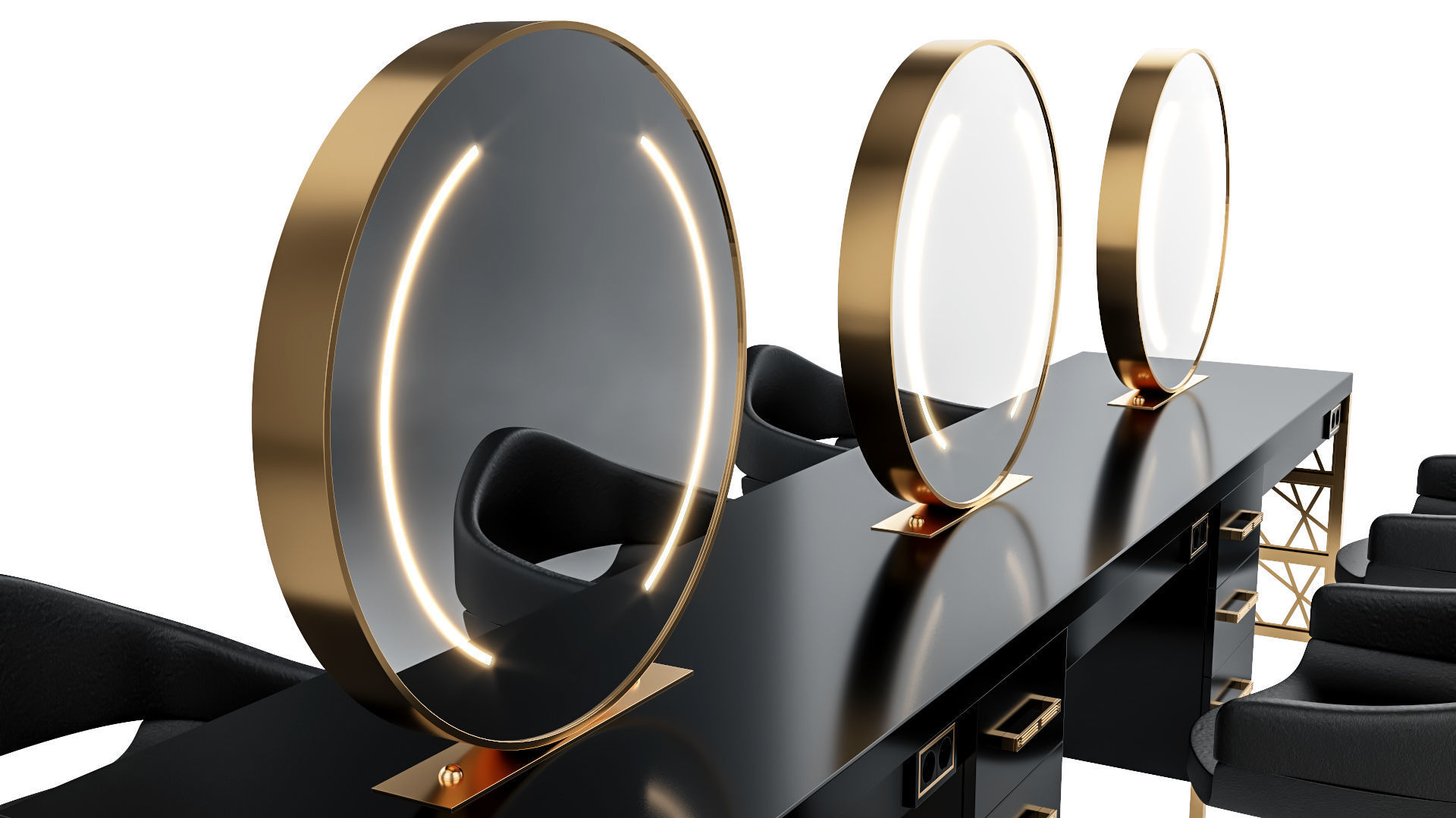 hair table gold 3D model_56