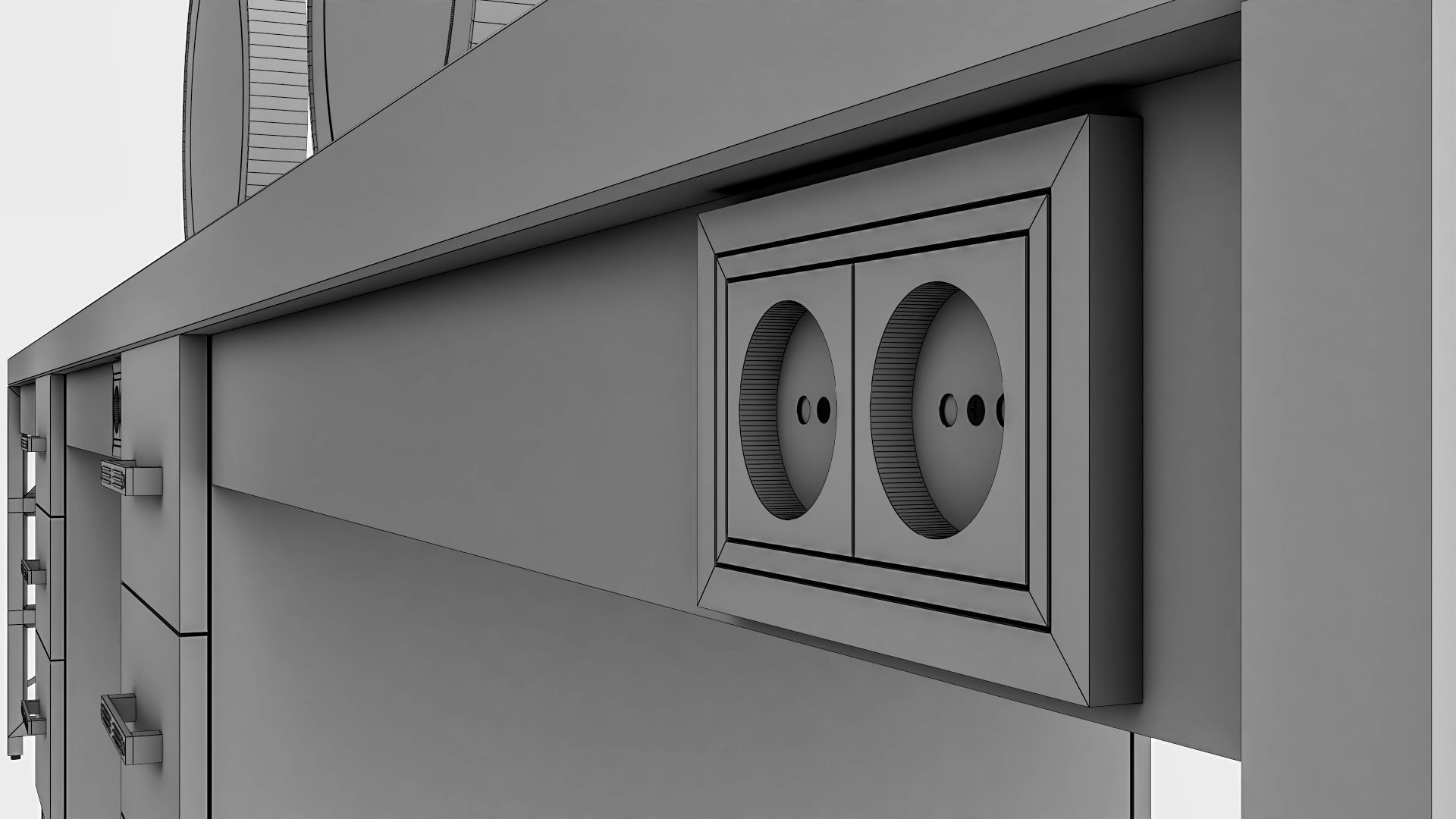 hair table gold 3D model_49