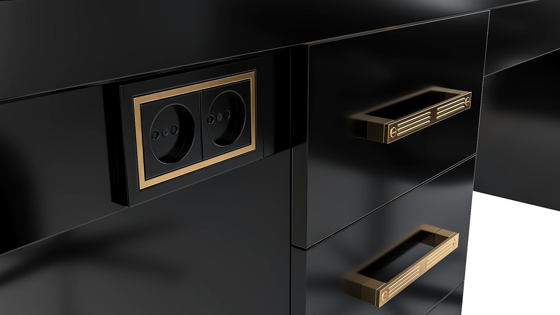 hair table gold 3D model_87