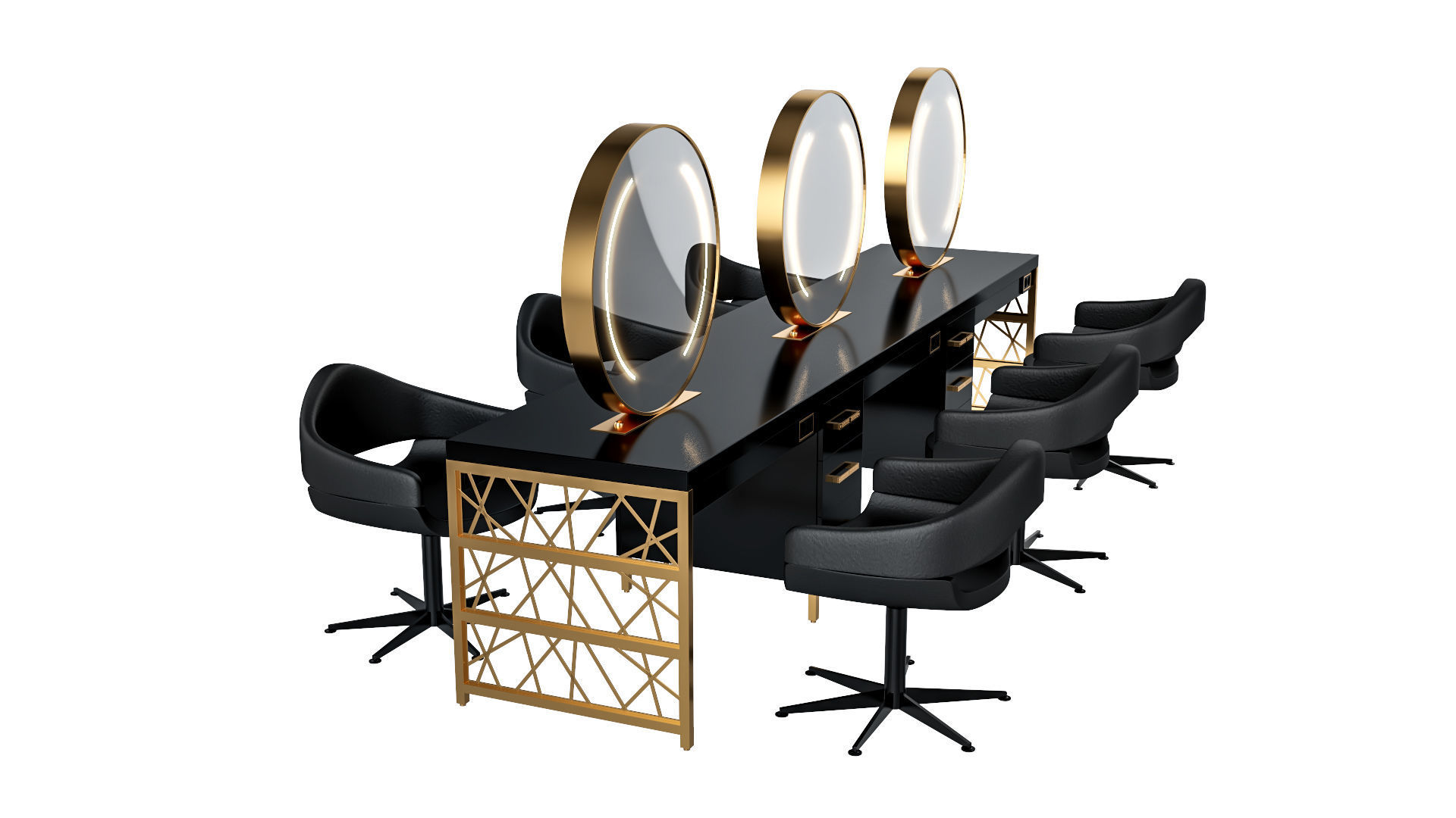 hair table gold 3D model_30
