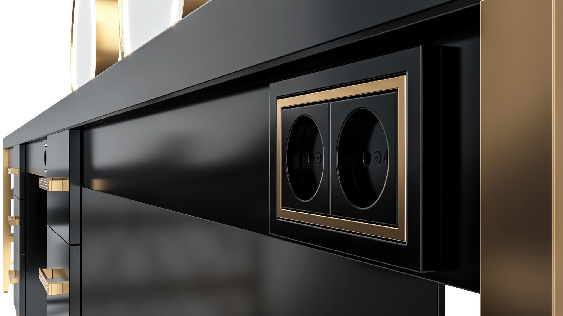 hair table gold 3D model_68