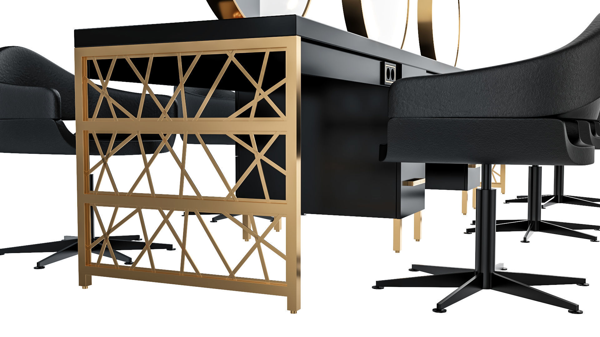 hair table gold 3D model_55