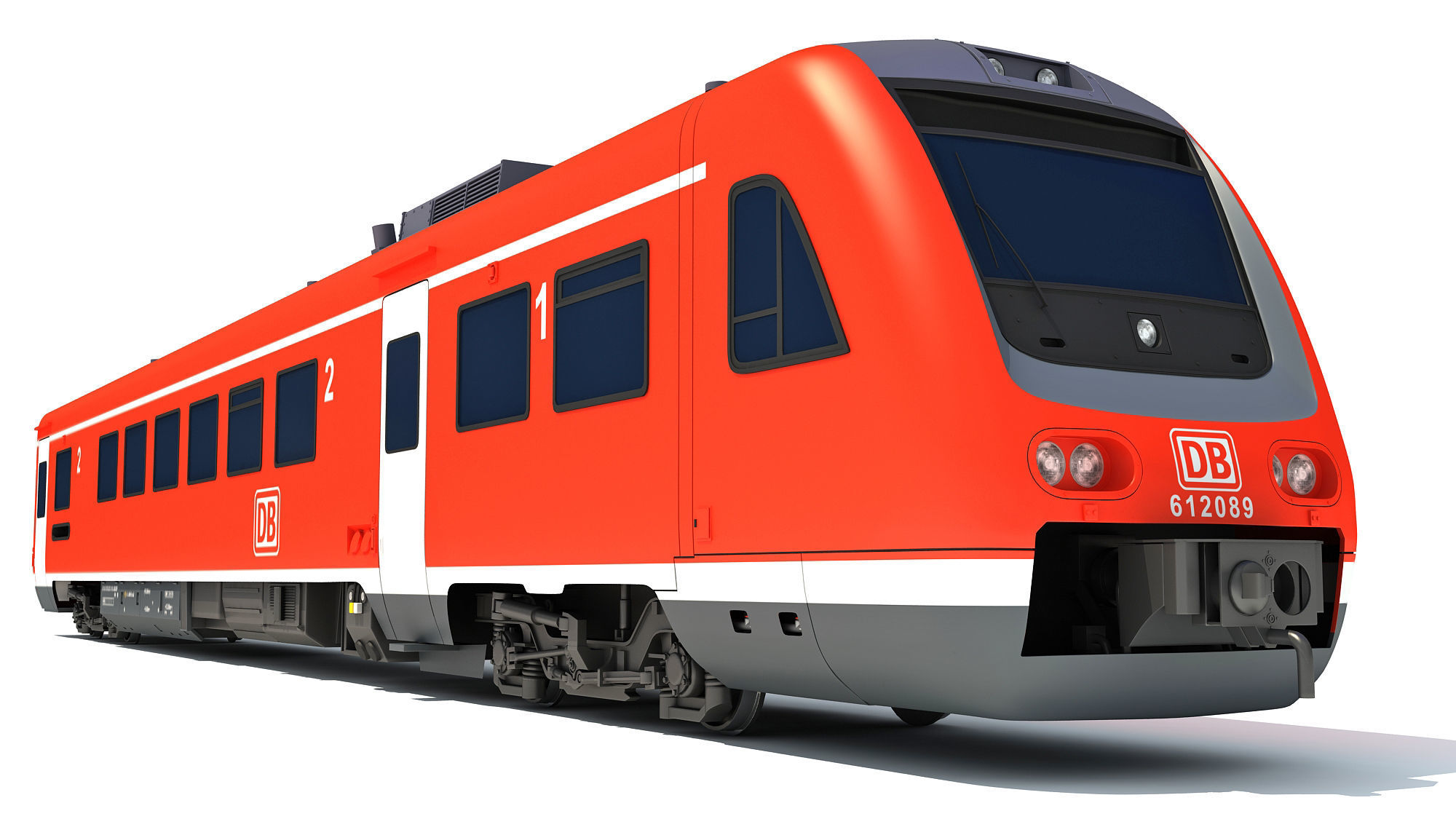Deutsche Bahn Locomotive Train 3D model_8