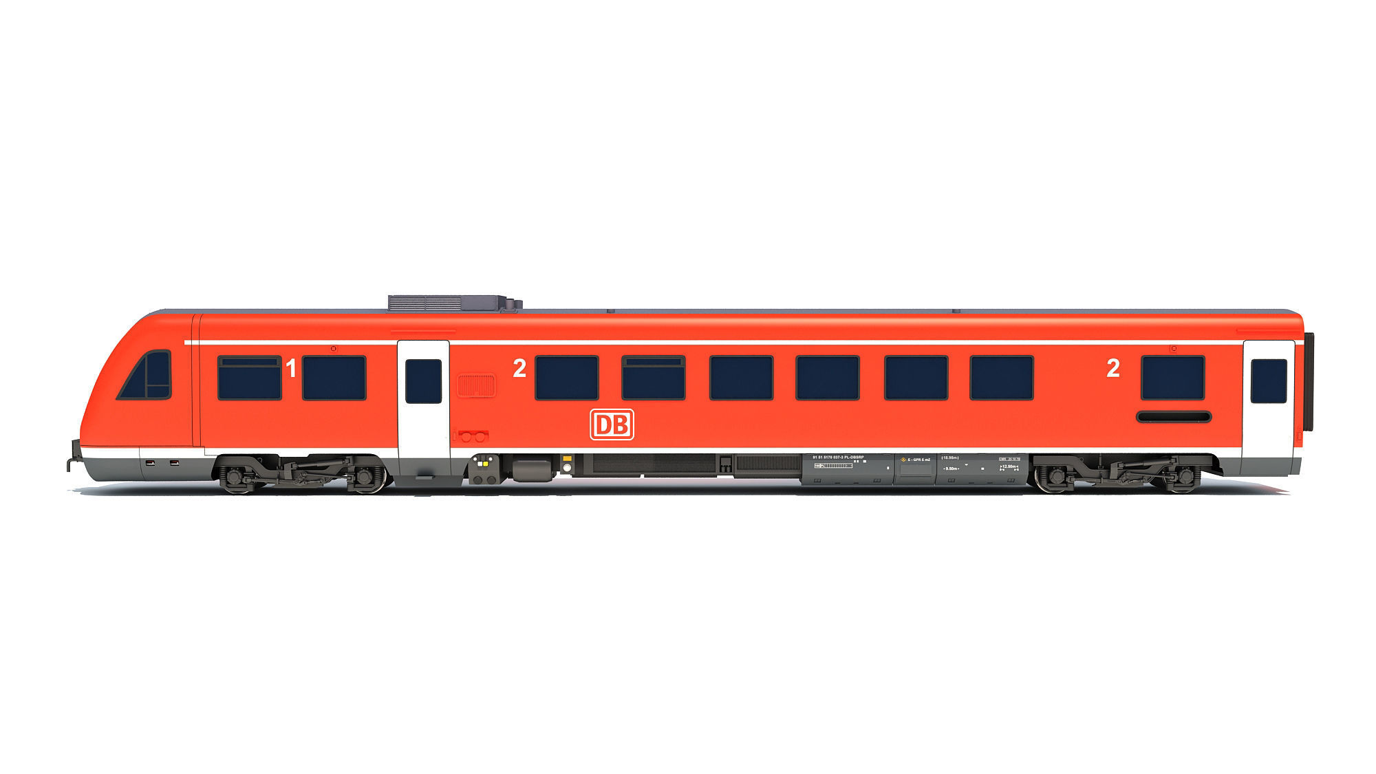 Deutsche Bahn Locomotive Train 3D model_1