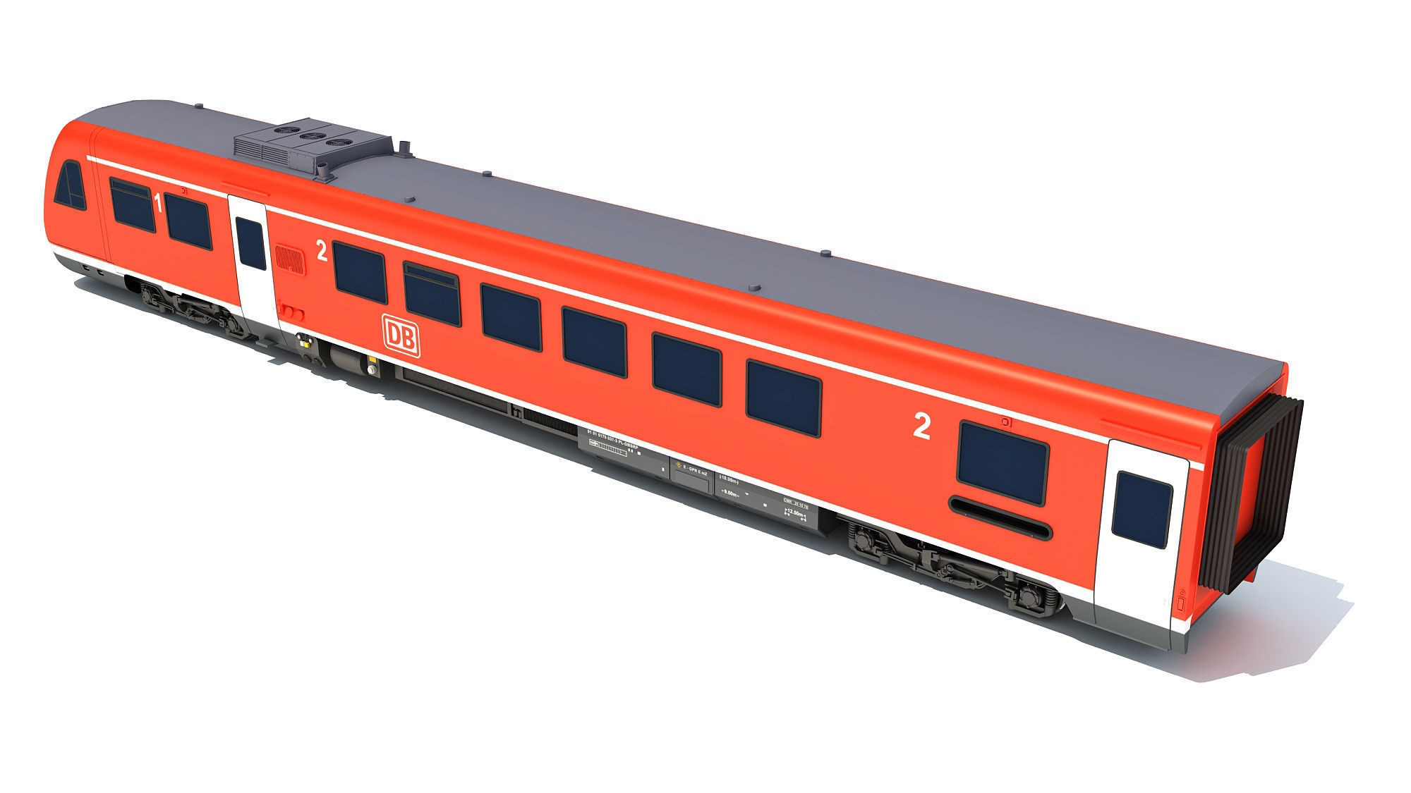 Deutsche Bahn Locomotive Train 3D model_2