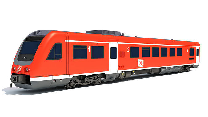 Deutsche Bahn Locomotive Train 3D model