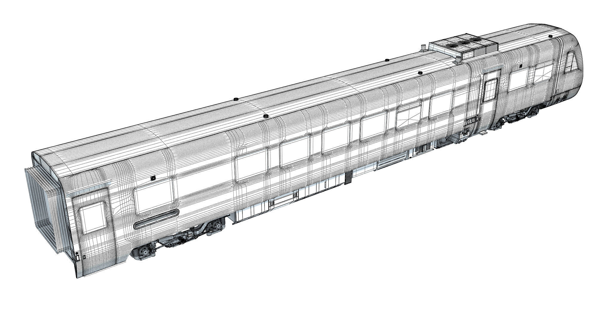 Deutsche Bahn Locomotive Train 3D model_15