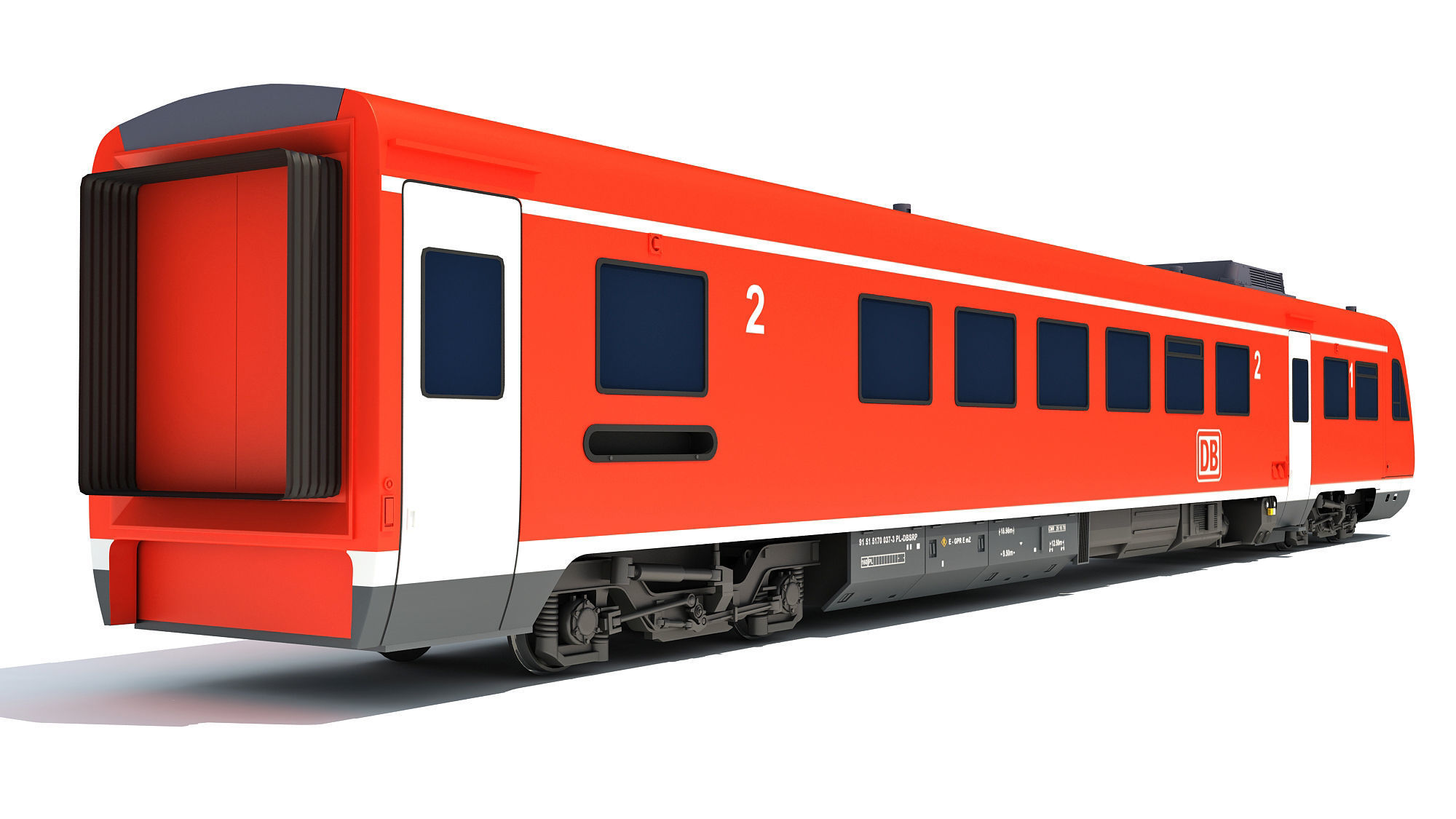 Deutsche Bahn Locomotive Train 3D model_5