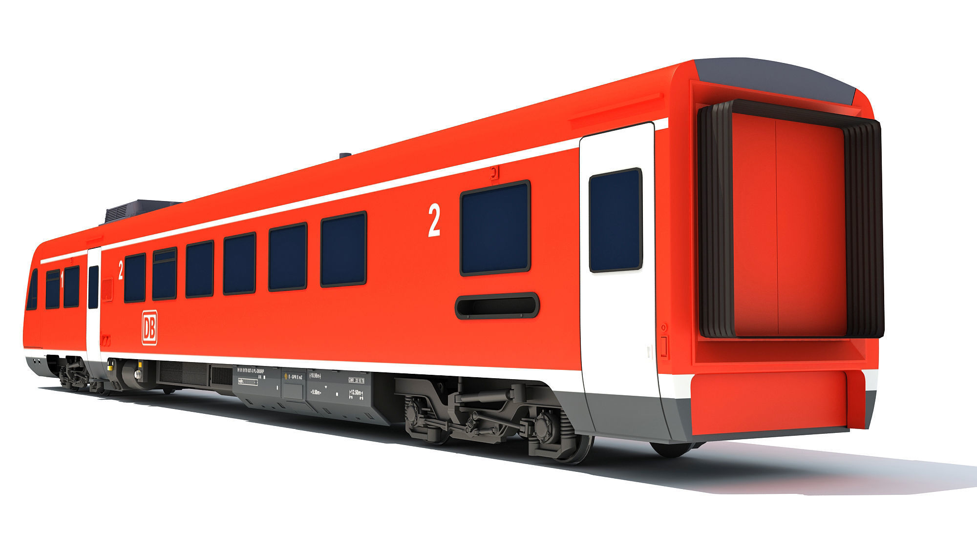 Deutsche Bahn Locomotive Train 3D model_3