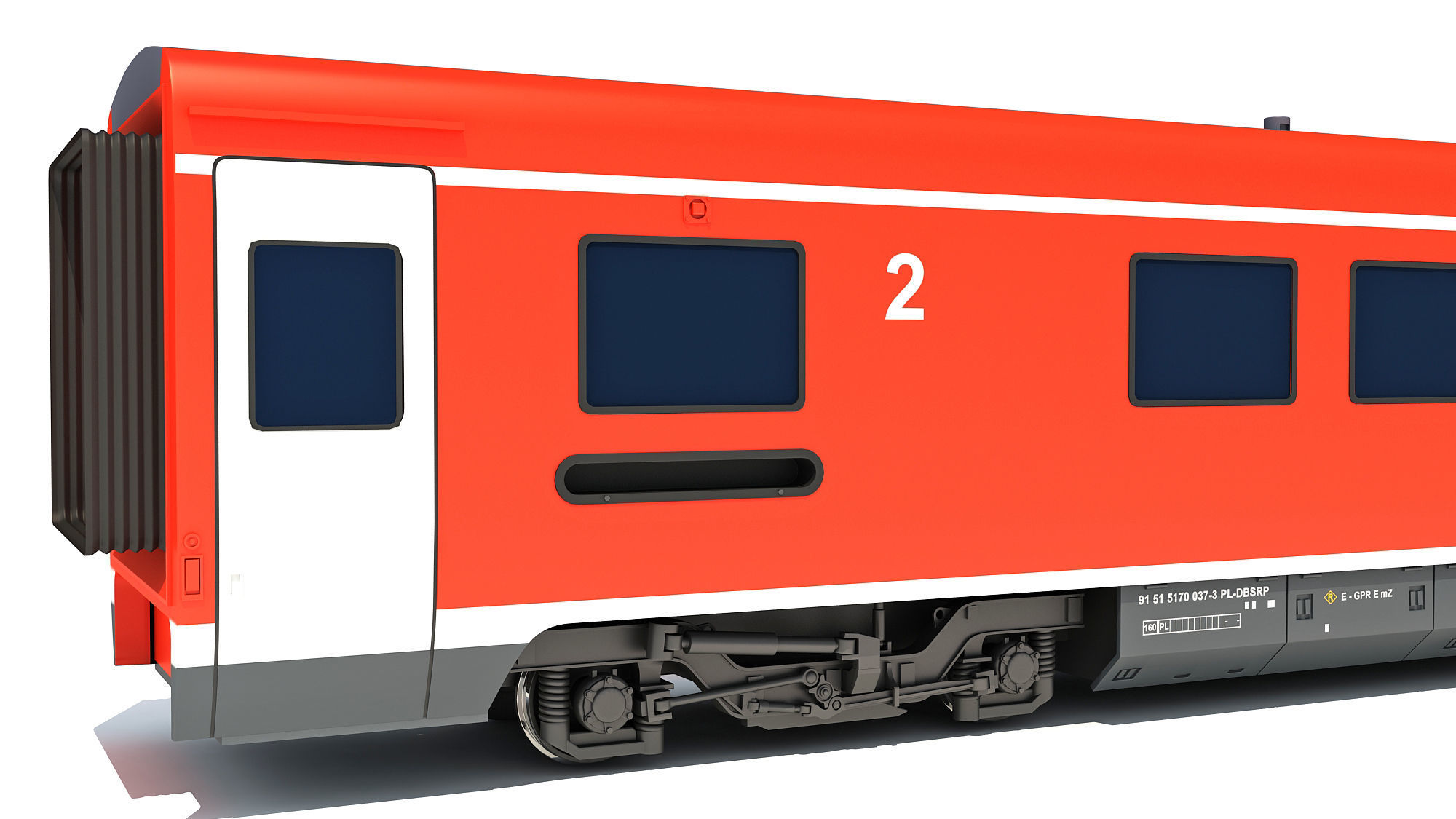 Deutsche Bahn Locomotive Train 3D model_11