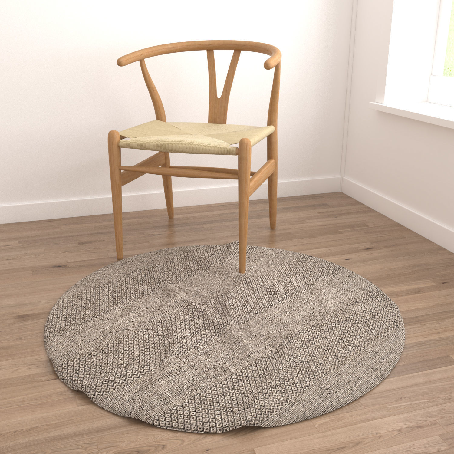 Round Rug Set 257 3D model_3
