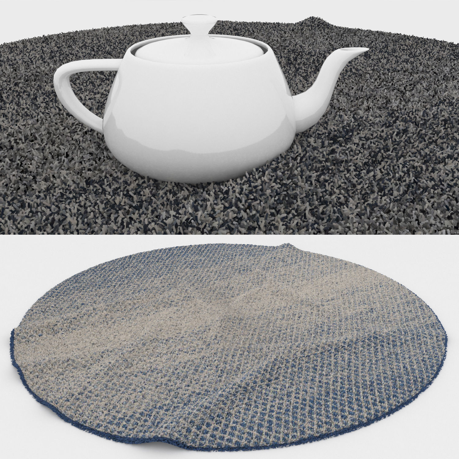 Round Rug Set 257 3D model_2