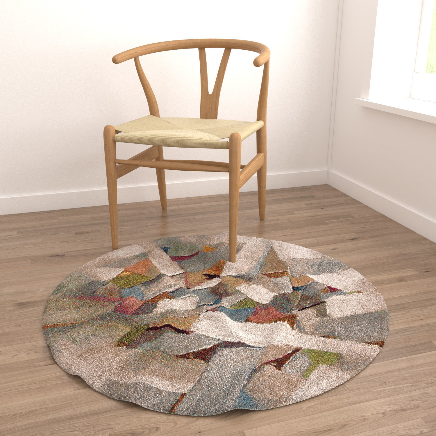 Round Rug Set 259 3D model_3