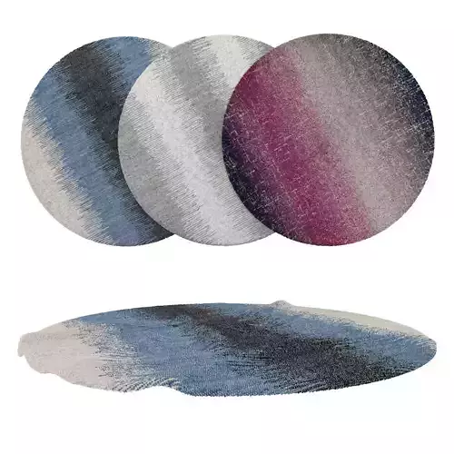 Round Rug Set 260 3D model