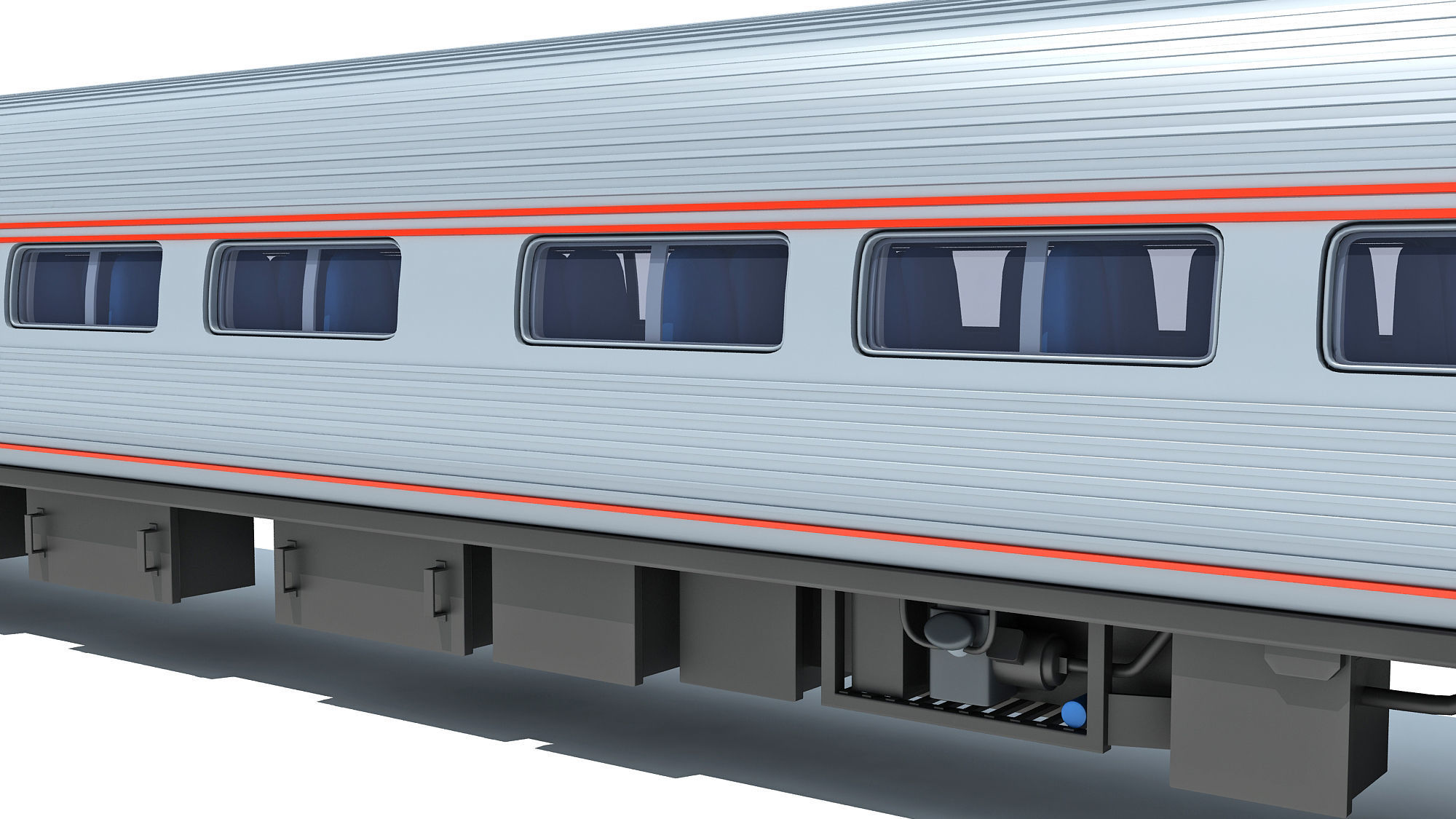 Passenger Train Car 3D model_10
