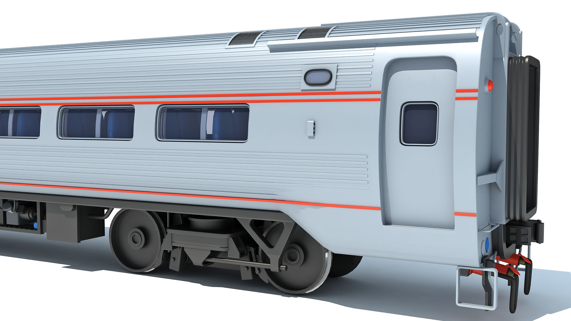 Passenger Train Car 3D model_9